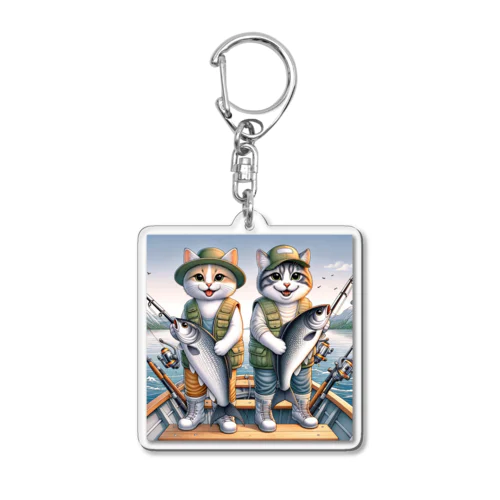 nekofishing仲良し Acrylic Key Chain