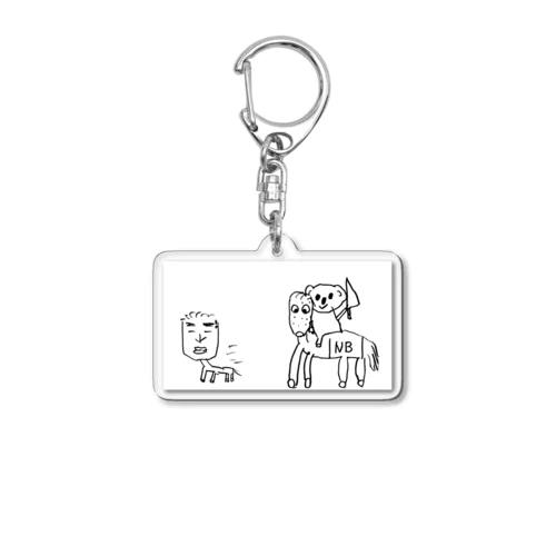 競馬好きのFinの絵 Acrylic Key Chain