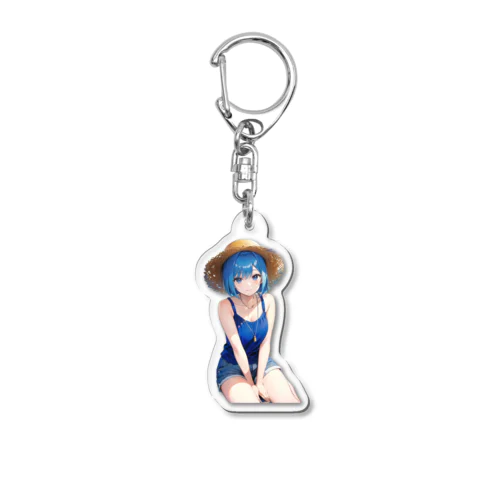 華麗なる青髪美少女 Acrylic Key Chain