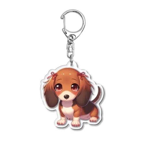 ミニチュアダックス　女の子　アイテム Acrylic Key Chain