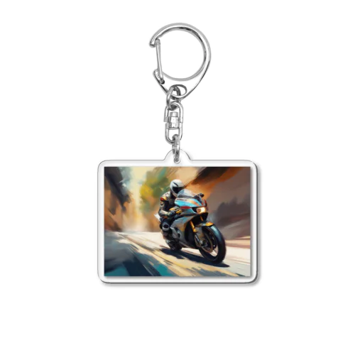 風を切るライダー Acrylic Key Chain