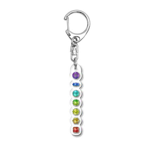 Seven chakras Acrylic Key Chain