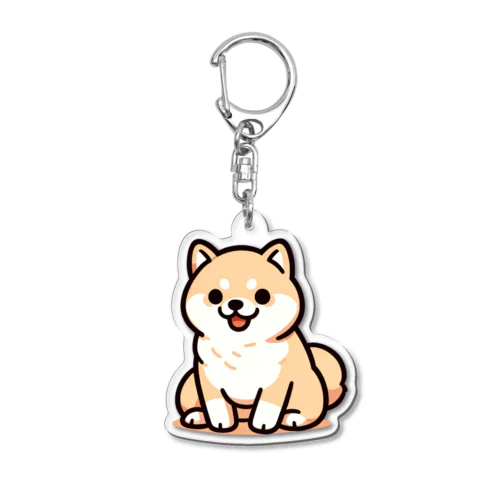 柴犬３（待て） Acrylic Key Chain