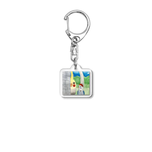 壁越しのパレット庭園 Acrylic Key Chain