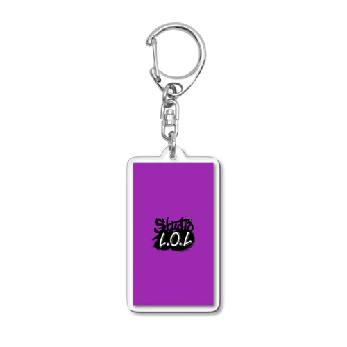 Studio L.O.L モノクロロゴ【紫】 Acrylic Key Chain