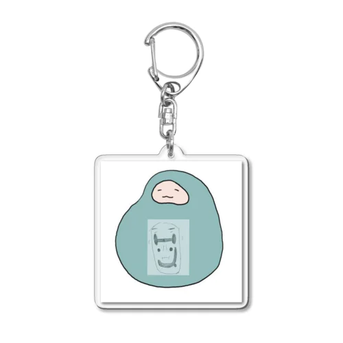 競馬好きのFinの一部Finの絵 Acrylic Key Chain