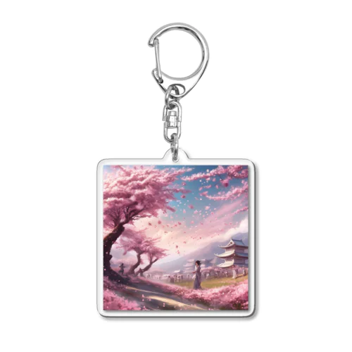 舞い散る桜 Acrylic Key Chain