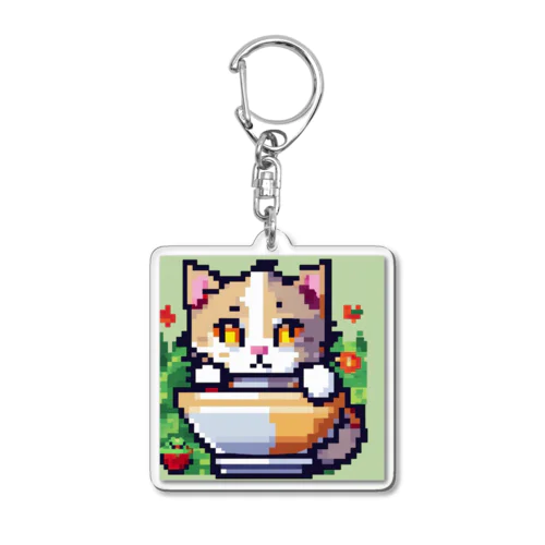 マグカップかくれんぼ猫 Acrylic Key Chain