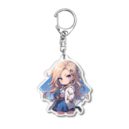 金髪ちびキャラ美少女 Acrylic Key Chain