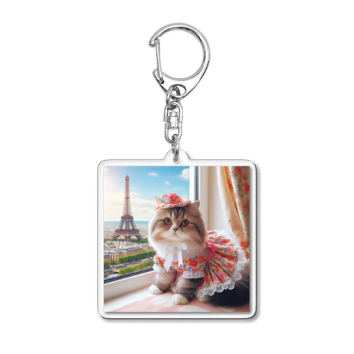 おすまし猫ちゃん Acrylic Key Chain