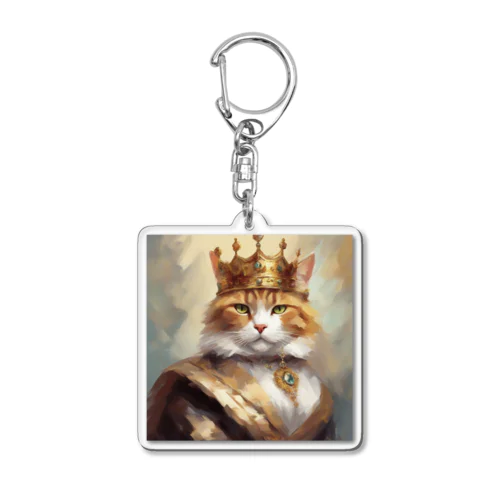 ブルーダイヤモンドの猫王 Acrylic Key Chain