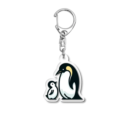 ペンギンのおやこ Acrylic Key Chain