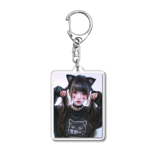 鬼可愛い獣耳美女 Acrylic Key Chain