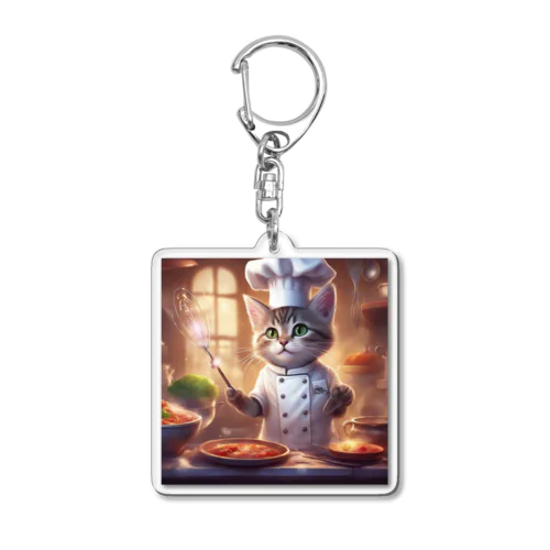 cooking猫 Acrylic Key Chain