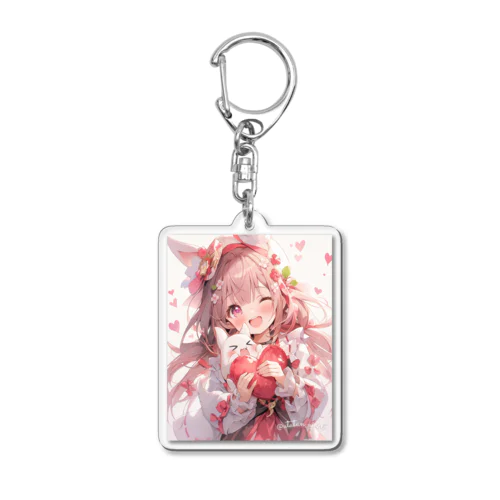 ゆめかわ☆ケモノトキモノデバレンタイン♡byうたたんaiアート Acrylic Key Chain