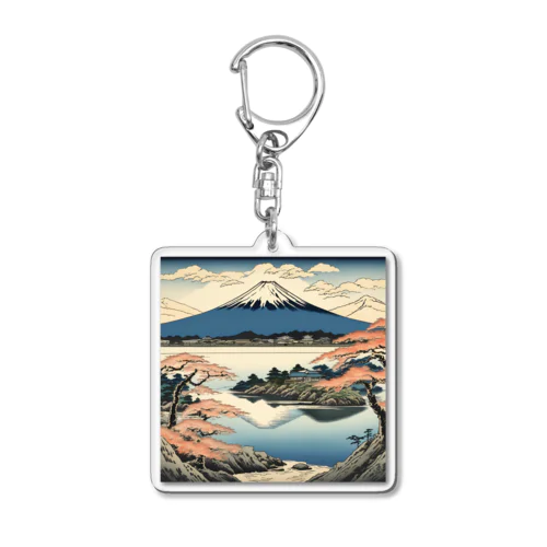 逆さ富士、Upside down Mt.Fuji Acrylic Key Chain