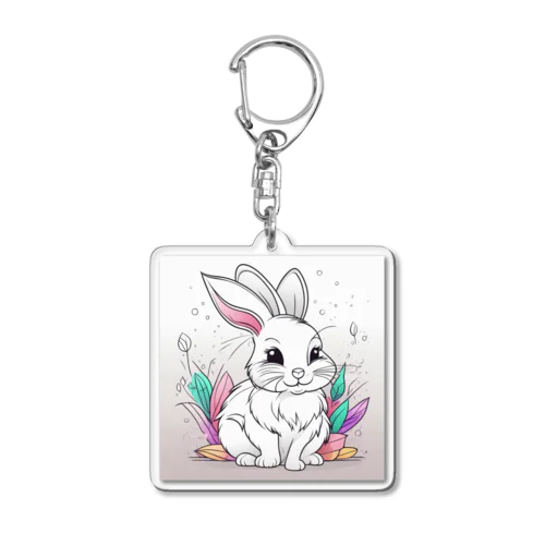 おさそいうさぎ Acrylic Key Chain