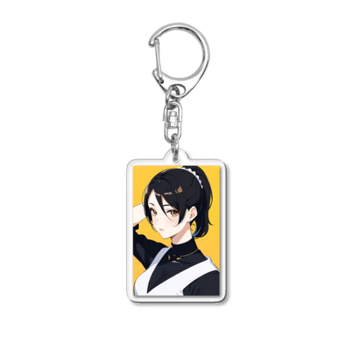 カッコいい黒髪美人 Acrylic Key Chain