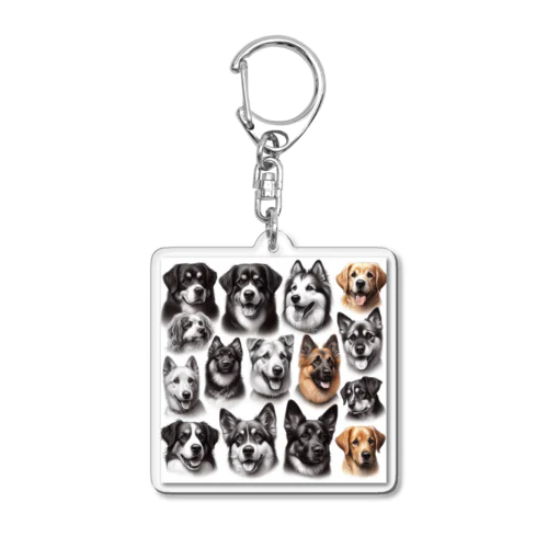 かっこいい大型犬 Acrylic Key Chain