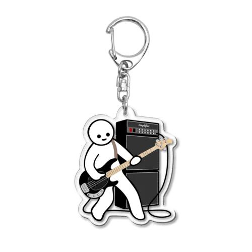 ベースとアンプ【MM】黒 Acrylic Key Chain