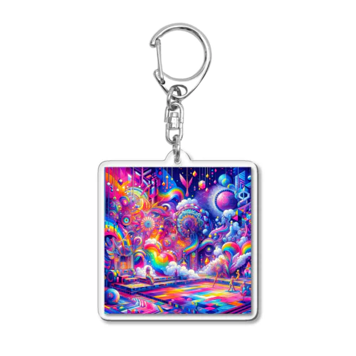 神聖リリスちゃん神殿 🌈💞29.サイケデリック宇宙バスターミナル Acrylic Key Chain