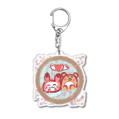 うさかまチャン＆しゃちょう Acrylic Key Chain