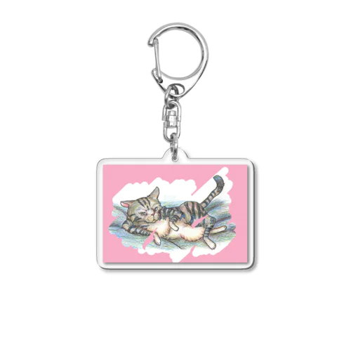 ファットキャットのメメさん Acrylic Key Chain