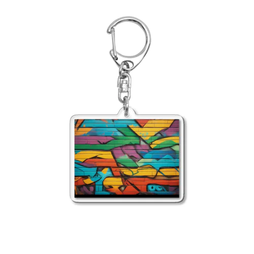 サイケデリックアート Acrylic Key Chain