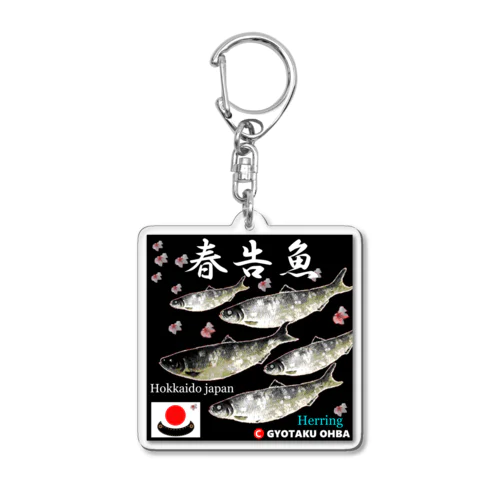 春告魚　鰊（ニシン；Hokkaido japan）あらゆる生命たちへ感謝をささげます。 Acrylic Key Chain