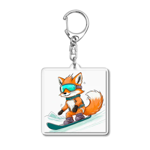 スノーボード　キツネ Acrylic Key Chain