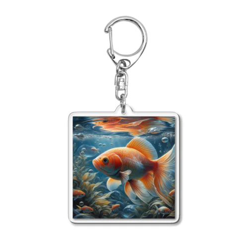 金運招福金魚様 Acrylic Key Chain