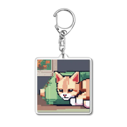 お座り猫さん Acrylic Key Chain