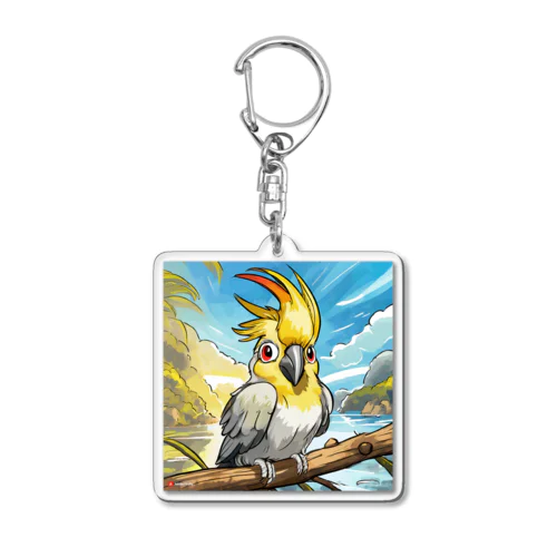 インコちゃん Acrylic Key Chain