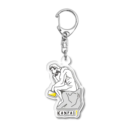 彫刻 × BEER（考える人） Acrylic Key Chain