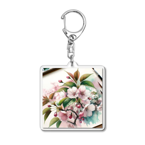 葉桜 Acrylic Key Chain