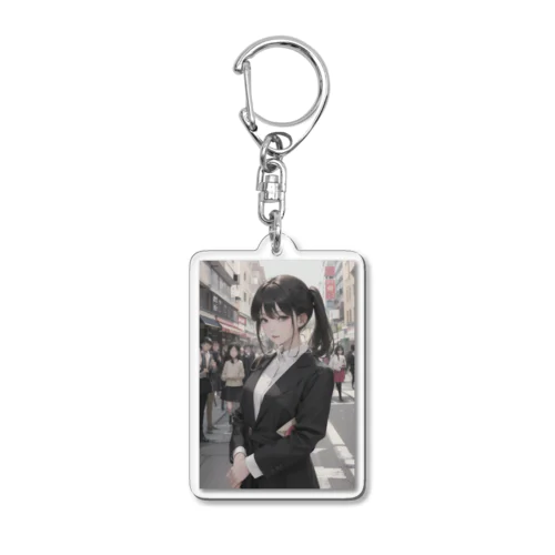 昼食時のOL Acrylic Key Chain