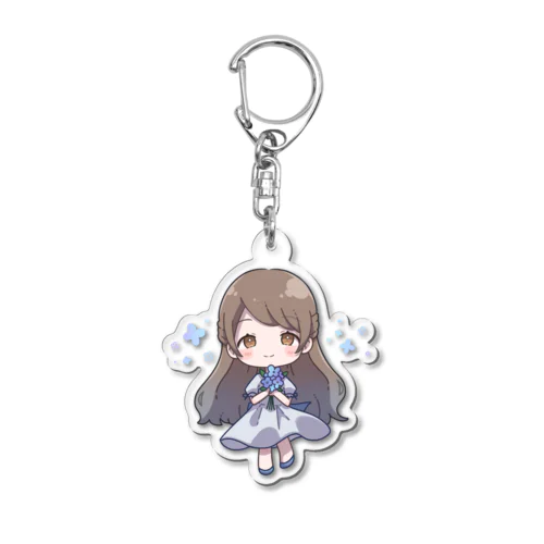 わすれな草ちゃん(お花あり) Acrylic Key Chain