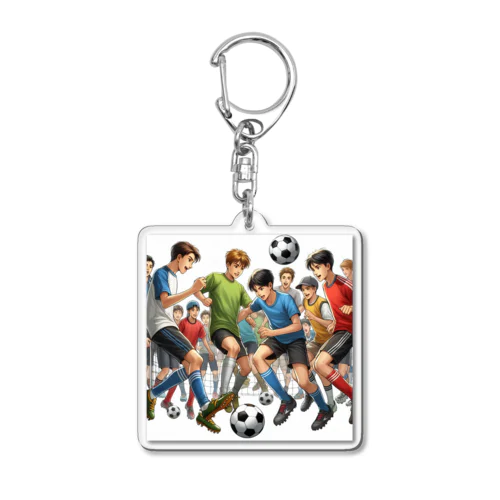 熱狂的なサッカーファン！ Acrylic Key Chain