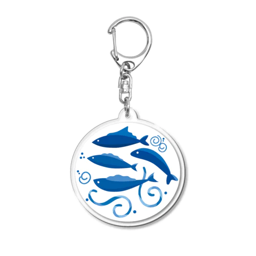 サカナ柄ワンポイントキーホルダー Acrylic Key Chain