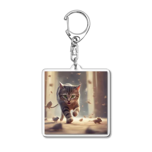 激走猫ちゃん Acrylic Key Chain