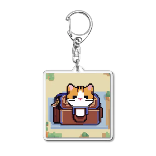 ハンドバッグの中に隠れている猫 Acrylic Key Chain