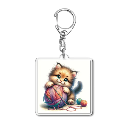 子猫　イラスト Acrylic Key Chain