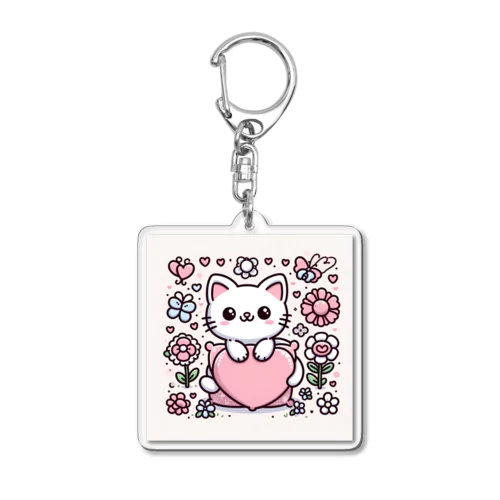 猫スタンプ Acrylic Key Chain