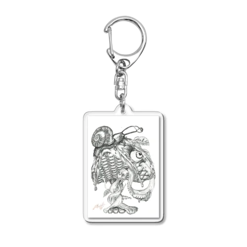 『根古水ヒメの妖カイ画』8.カサバケ Acrylic Key Chain