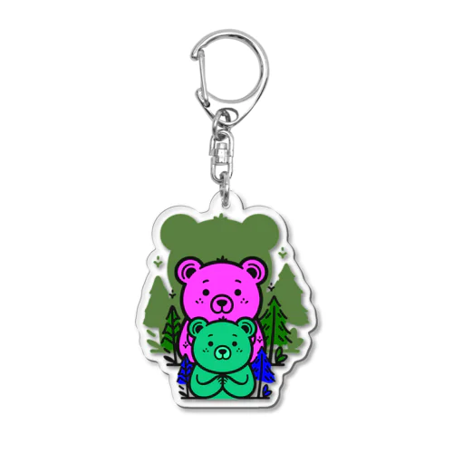 くま３ Acrylic Key Chain