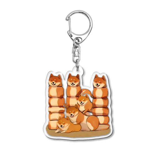 柴犬トーテンポール Acrylic Key Chain