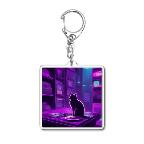 ROCKYCAT　DJTIME Acrylic Key Chain