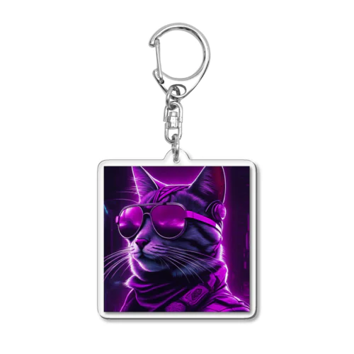 ROCKYCAT　サングラス３ Acrylic Key Chain