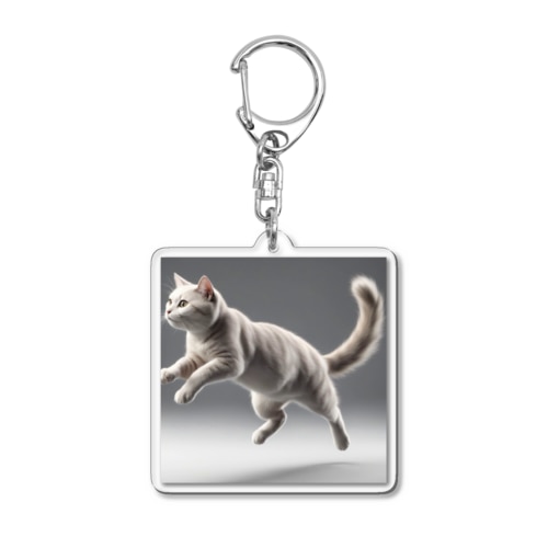 猫ジャンプ Acrylic Key Chain