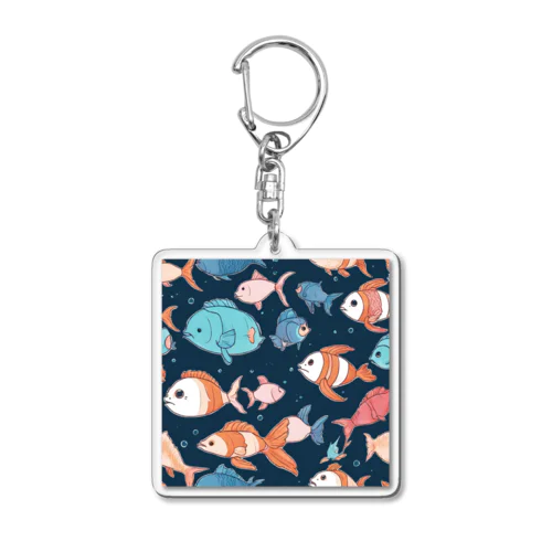 かわいい深海のいきものたち Acrylic Key Chain